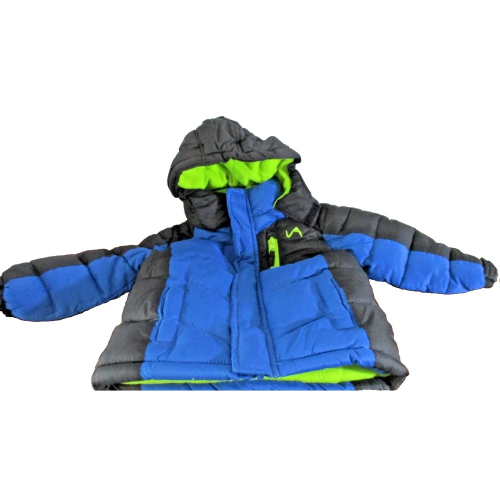 VERTICAL 9  Blue & Black Fleece Lined HOODED WINTER COAT ‎ XLEG 18/20 New